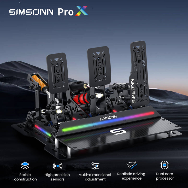 Simsonn Pro X Ultra Sim Racing Pedal – Compatible with Simsonn Rumble Module