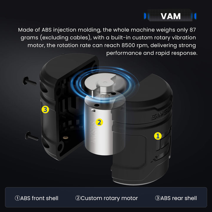 Simsonn VAM Pro Linear Motor -  the Pedals Haptic Reactor for Vibration Feedback