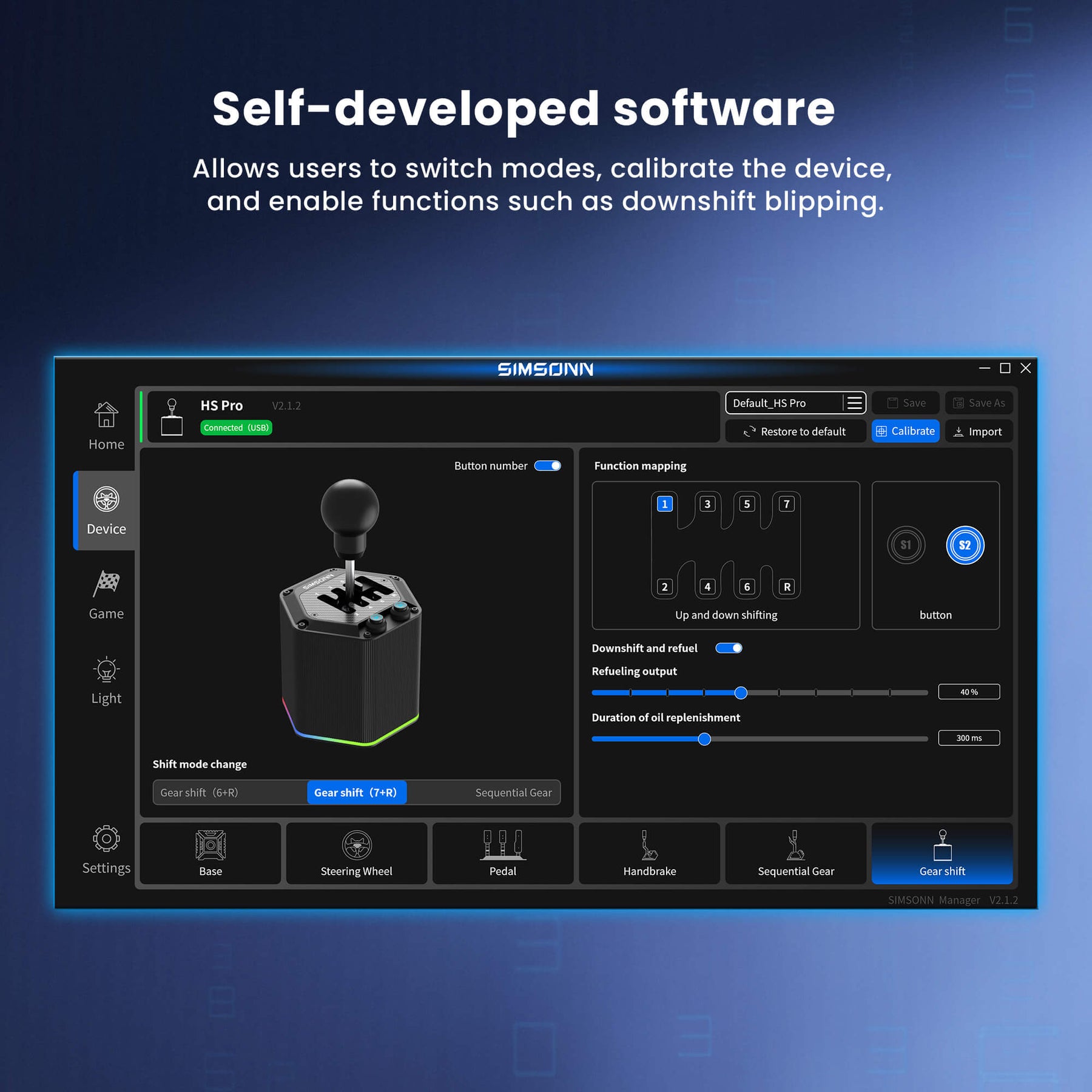 Simsonn HS Pro Shifter the H/SQ Dual-Mode Racing Simulation Shifter ...