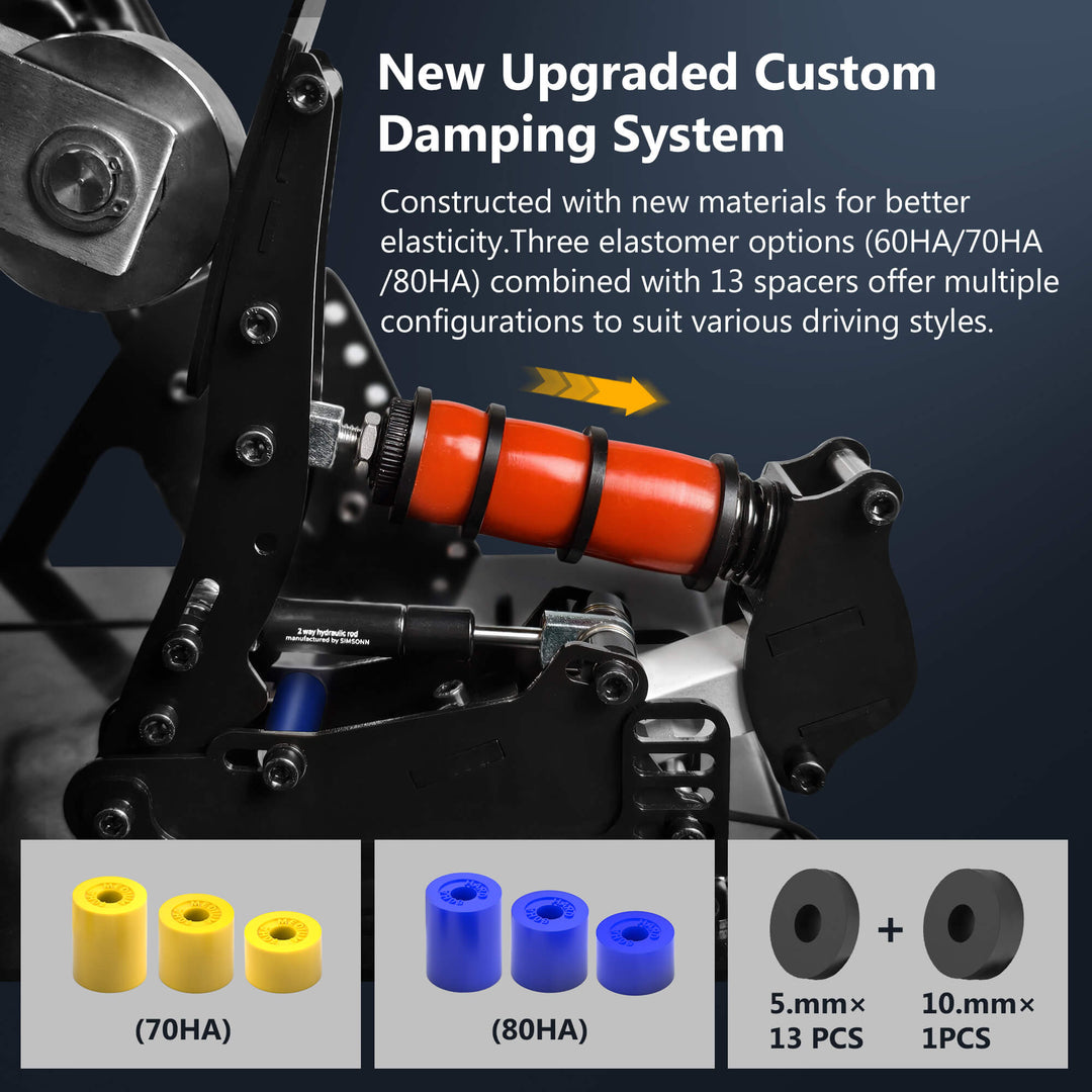 Simsonn Plus X Pedal Racing Simulator Pedals Upgraded from Pro Plus Pedal