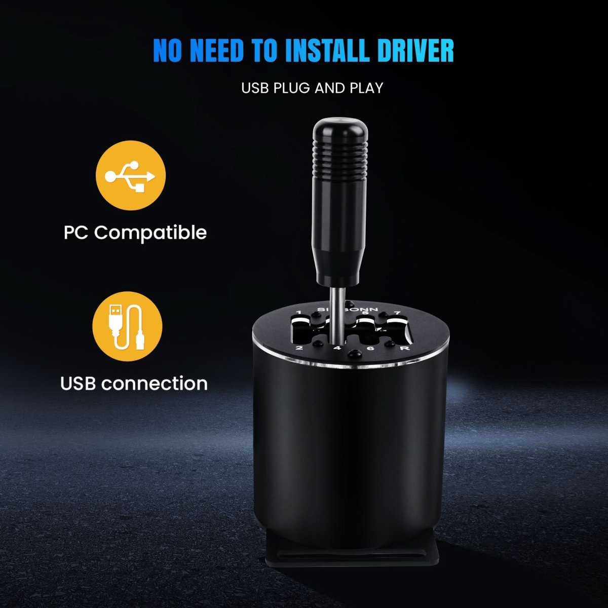 Simsonn 7+R H Gear Shifter – Precision and Durability for Ultimate Sim ...