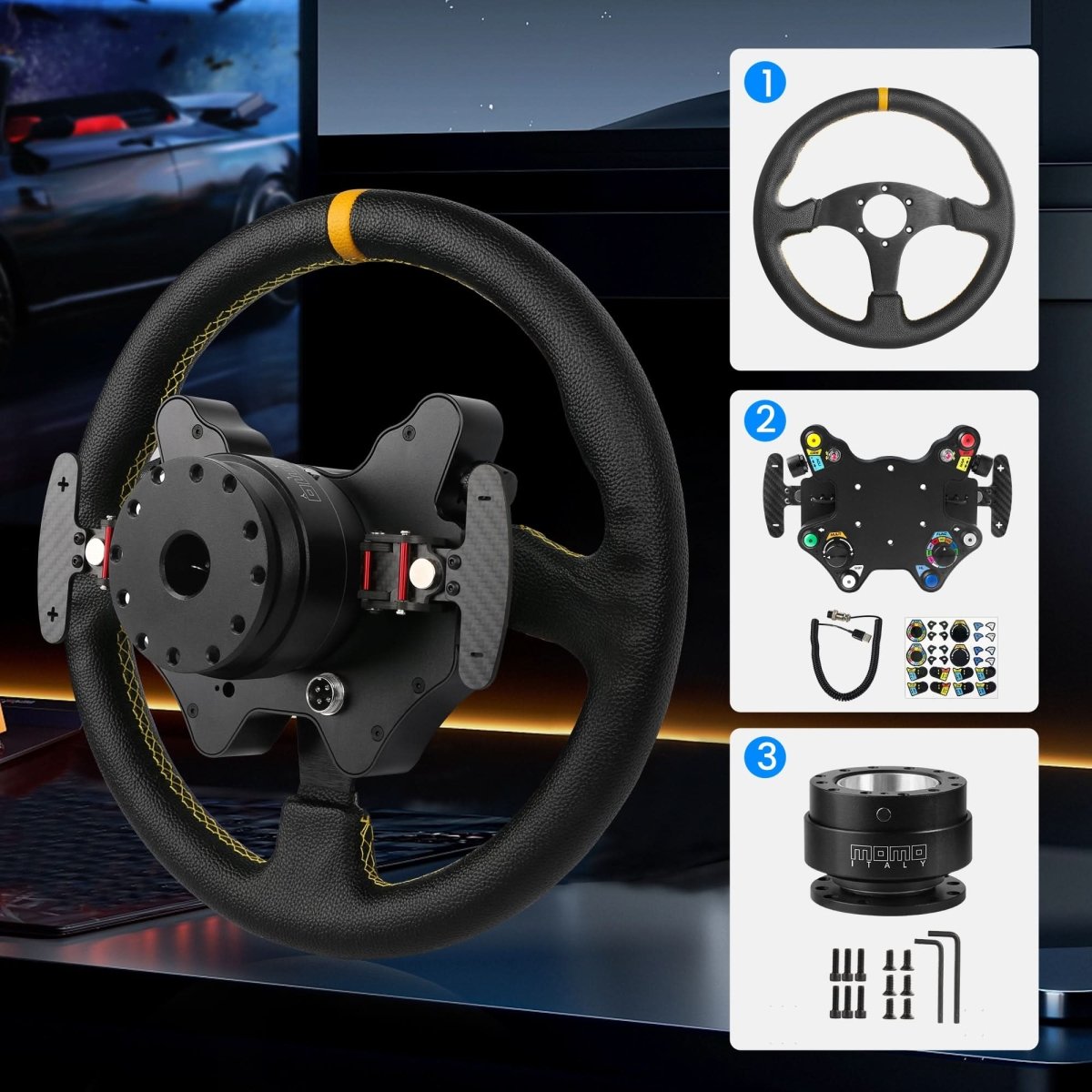 simedal XGT wheel SIMレーシングステアリングホイール Seede170d9ff74c28bdebfbe314f71